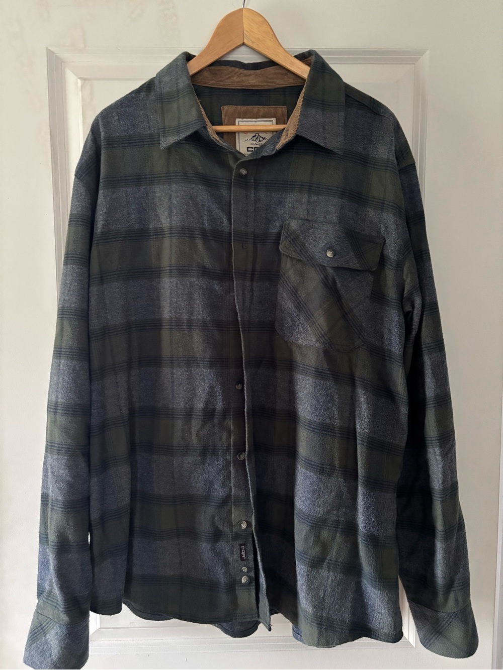 Men's CQR Gray & Green Plaid Flannel -